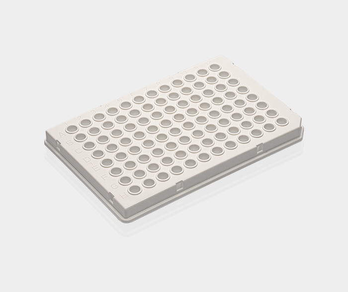 0.1ml 96孔 PCR板（白色，半裙边）